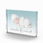 この瞬間を記憶する生まれたばかりのベビー写真 フォトブロック (右)