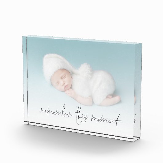 この瞬間を記憶する生まれたばかりのベビー写真 フォトブロック (右)