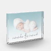 この瞬間を記憶する生まれたばかりのベビー写真 フォトブロック (左)