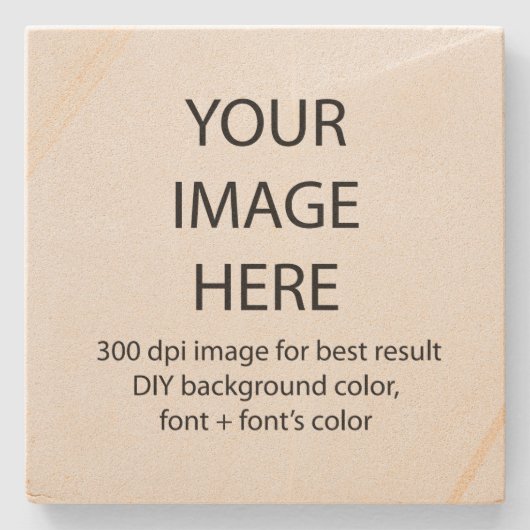 この砂岩コースターをカスタマイズしてください ストーンコースター (正面)