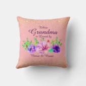 この祖母が愛する名前の追加または編集フローラ クッション (裏面)