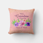 この祖母が愛する名前の追加または編集フローラ クッション (正面)