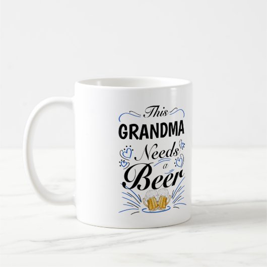 この祖母はビールが必要 コーヒーマグカップ (左)
