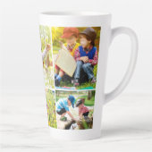 この祖母は子供の名前フォトコラージュに属している カフェラテマグ (右)