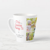 この祖母は子供の名前フォトコラージュに属している カフェラテマグ (左アングル)