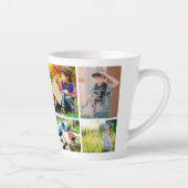 この祖母は子供の名前フォトコラージュに属している カフェラテマグ (右)