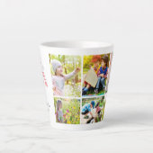 この祖母は子供の名前フォトコラージュに属している カフェラテマグ (正面)