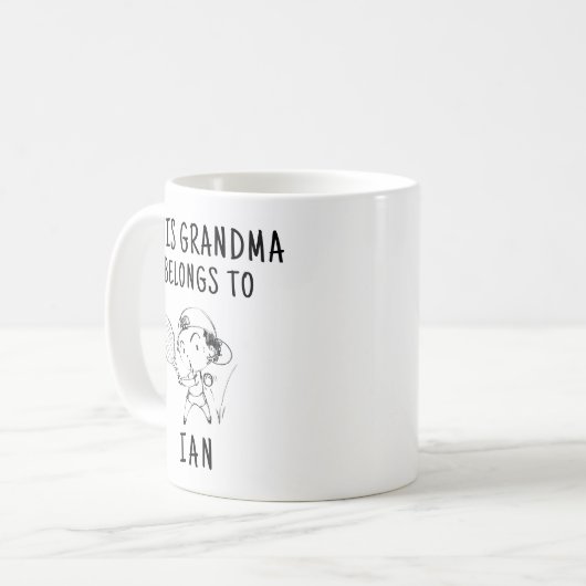 この祖母は持ち物だ |ギフトおもしろいコーヒーマグ コーヒーマグカップ (正面左)