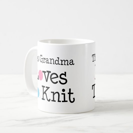 この祖母は編むことを愛します コーヒーマグカップ (正面左)