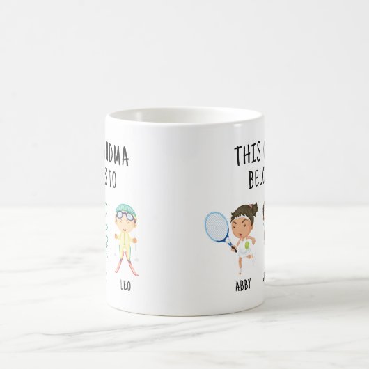 この祖母は6つの子供の名前のギフトに属していおもしろいる コーヒーマグカップ (中央)