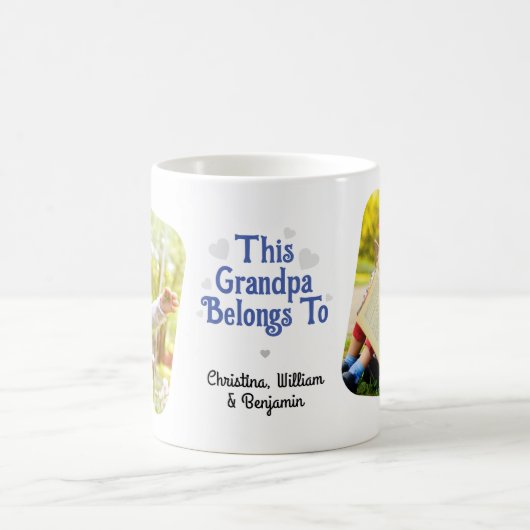 この祖父は子供の名前の写真に属していカスタムる コーヒーマグカップ (中央)