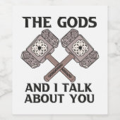 この神々と私はあなたについて話すバイキングNorse No ワインラベル (シングルラベル)