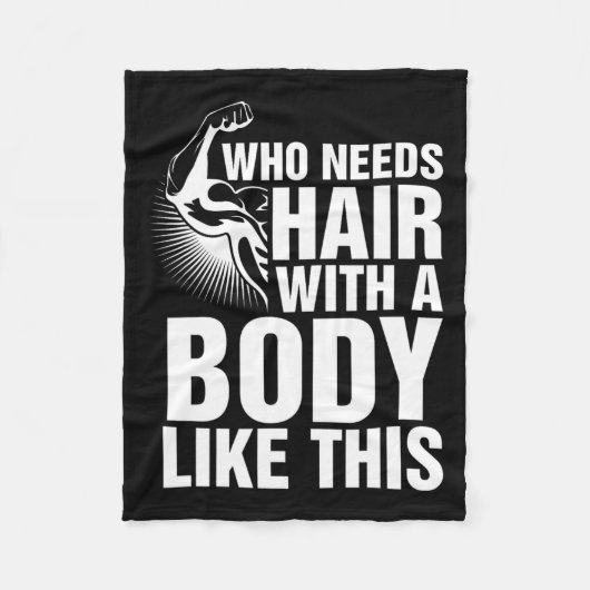 この禿げたプライドTのような体の髪を必要とする フリースブランケット (正面)