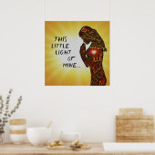 この私のキリスト教のワードアートの小さな光 ポスター (キッチン)