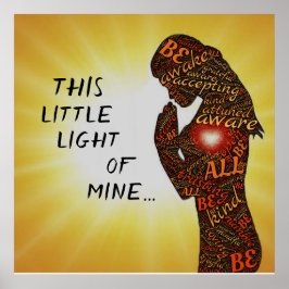 この私のキリスト教のワードアートの小さな光 ポスター