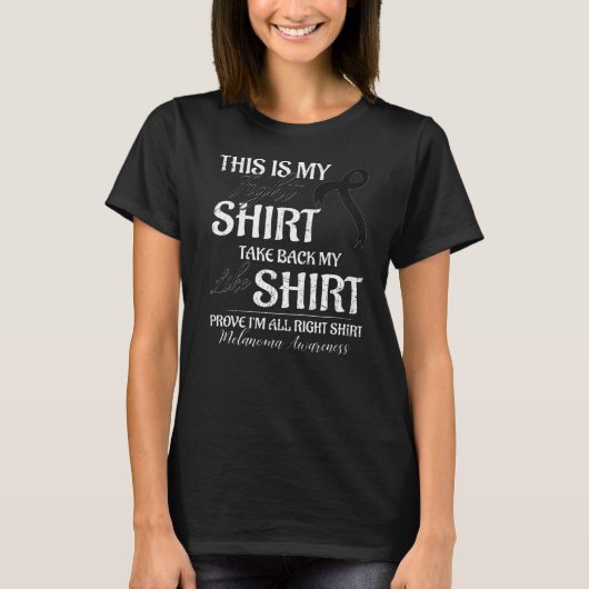 この私の五色の黒色腫皮膚認識度月戦士 Tシャツ (正面)