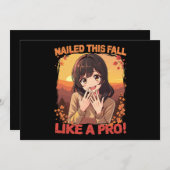 この秋をプロみたいに釘付けだ！ 招待状 (正面/裏面)