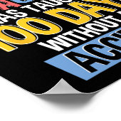 この科学先生教えは100の日を有する ポスター (角)