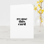 この究極のミニマリストの白いジェネリックグリーティングを再利用 カード (黄色い花)