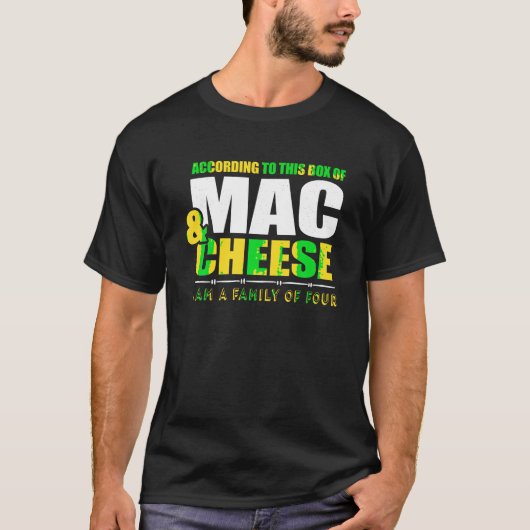 この箱に入ったMac・チーズTシャツによれば Tシャツ (正面)