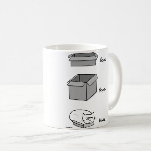 この箱-おもしろいな猫のマグの怒っている全く猫適合 コーヒーマグカップ (正面右)