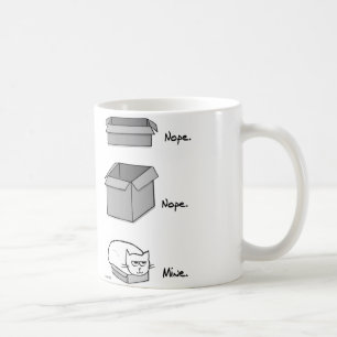 この箱-おもしろいな猫のマグの怒っている全く猫適合 コーヒーマグカップ
