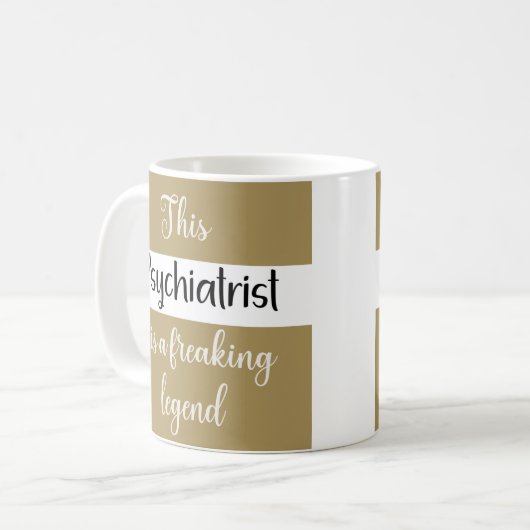 この精神科医は伝説の逸品おもしろいだ コーヒーマグカップ (正面左)