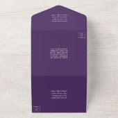 この紐は紫の所蔵品に結婚光る オールインワン招待状 (外側)
