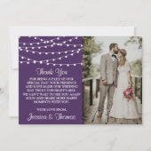 この紐は紫の所蔵品に結婚光る サンキューカード (正面)