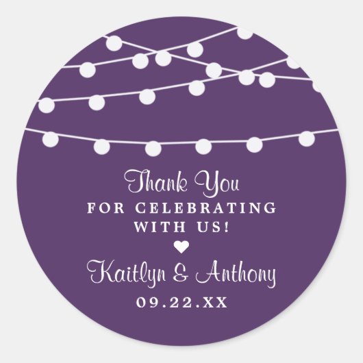 この紐は紫の所蔵品に結婚光る ラウンドシール (正面)