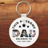 この素晴らしパパは父の日写真に属している キーホルダー (正面)