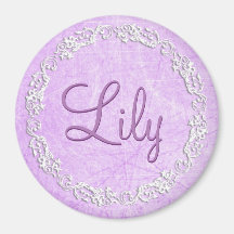 この紫色の名前磁石をカスタマイズする