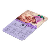 この紫2017ミニカレンダーを個人用に設定する マグネット (左側)