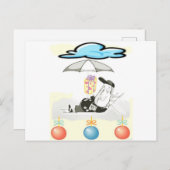 この紳士はクリスマスの***望を送っている*** シーズンポストカード (正面/裏面)