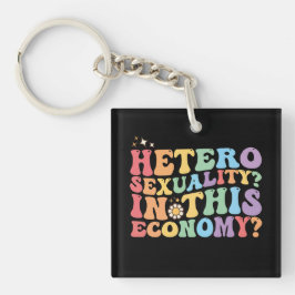 この経済におけるグルービーなヘテロセクシュアリティーLGBT キーホルダー