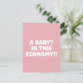 この経済のベビー妊娠おもしろい ポストカード (スタンド正面)