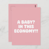この経済のベビー妊娠おもしろい ポストカード (正面/裏面)