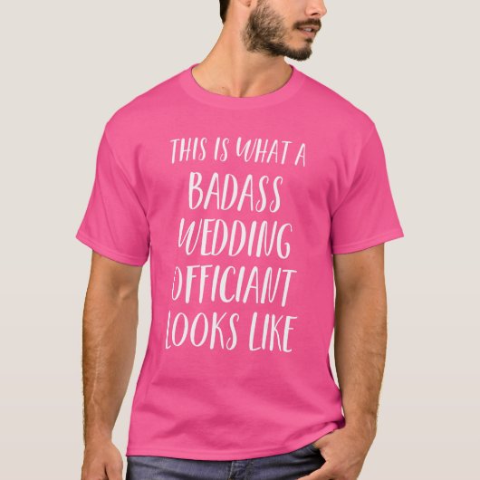 この結婚インターネット叙任大臣の役人 Tシャツ (正面)
