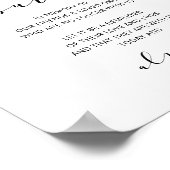 この結婚ロウソク・バーンズのサインモダンスクリプト ポスター (角)