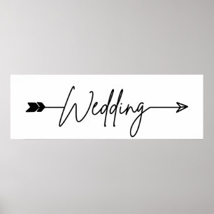 この結婚方向の矢印の右のポスター ポスター