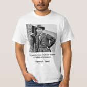 この線で戦う(米国の助成引用文) Tシャツ (正面)