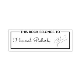 この縁ど本はトレンディー・スクリプト名に属している セルフインキングスタンプ