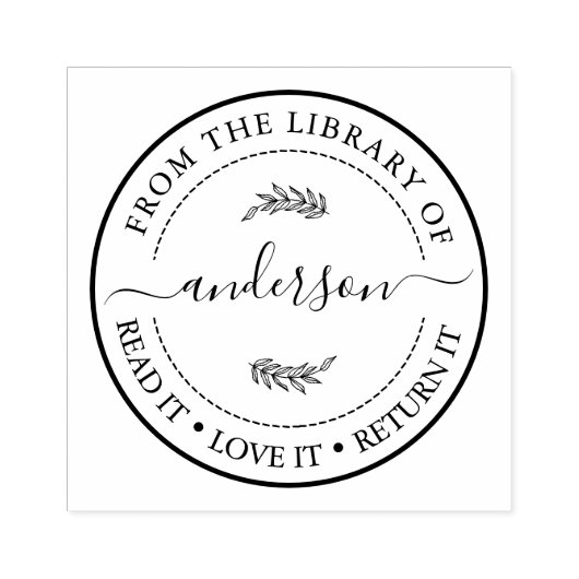 この縁ど本はトレンディー・スクリプト名に属している ラバースタンプ (インプリント)