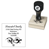 この繁栄したスタイリッシュ差出人住所をパーソナライズ ラバースタンプ (押印)