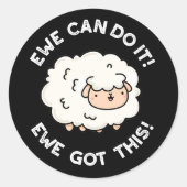 この羊のプンダーク得バおもしろいグを私たちは行うことができる ラウンドシール (正面)