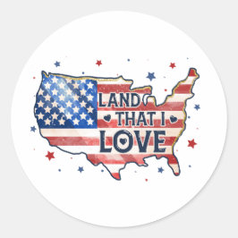 この美しいデザインでアメリカへの誇りを表現しよう ラウンドシール