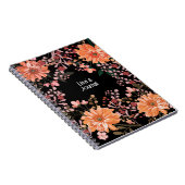 この美しいフローラジャーナルノートブックの個人用設定 ノートブック (右側)