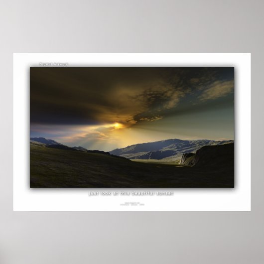 この美しい夕焼けを見る ポスター (正面)