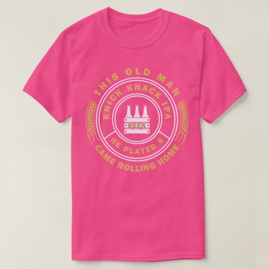 この老人は彼は遊6クニックIPA来転がと Tシャツ (デザイン正面)