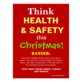 この考えクリスマスジョークのサイン ポスター (正面)